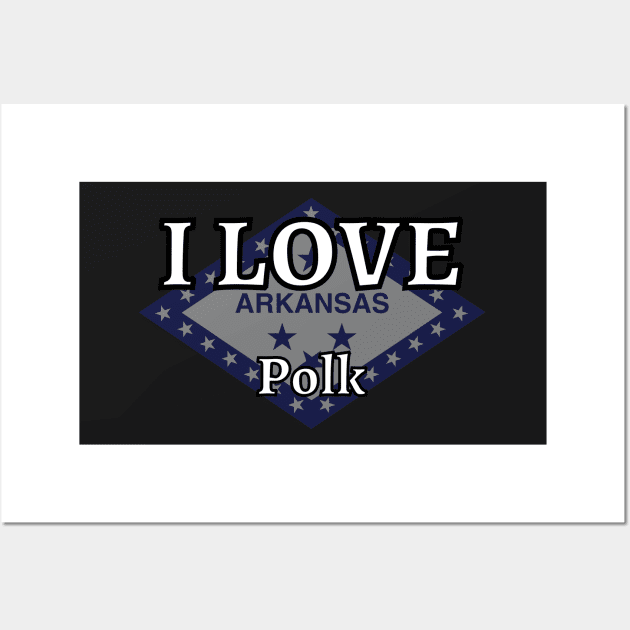 I LOVE Polk | Arkensas County Wall Art by euror-design